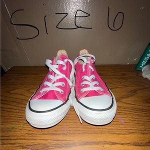 Pink converses. Size 6